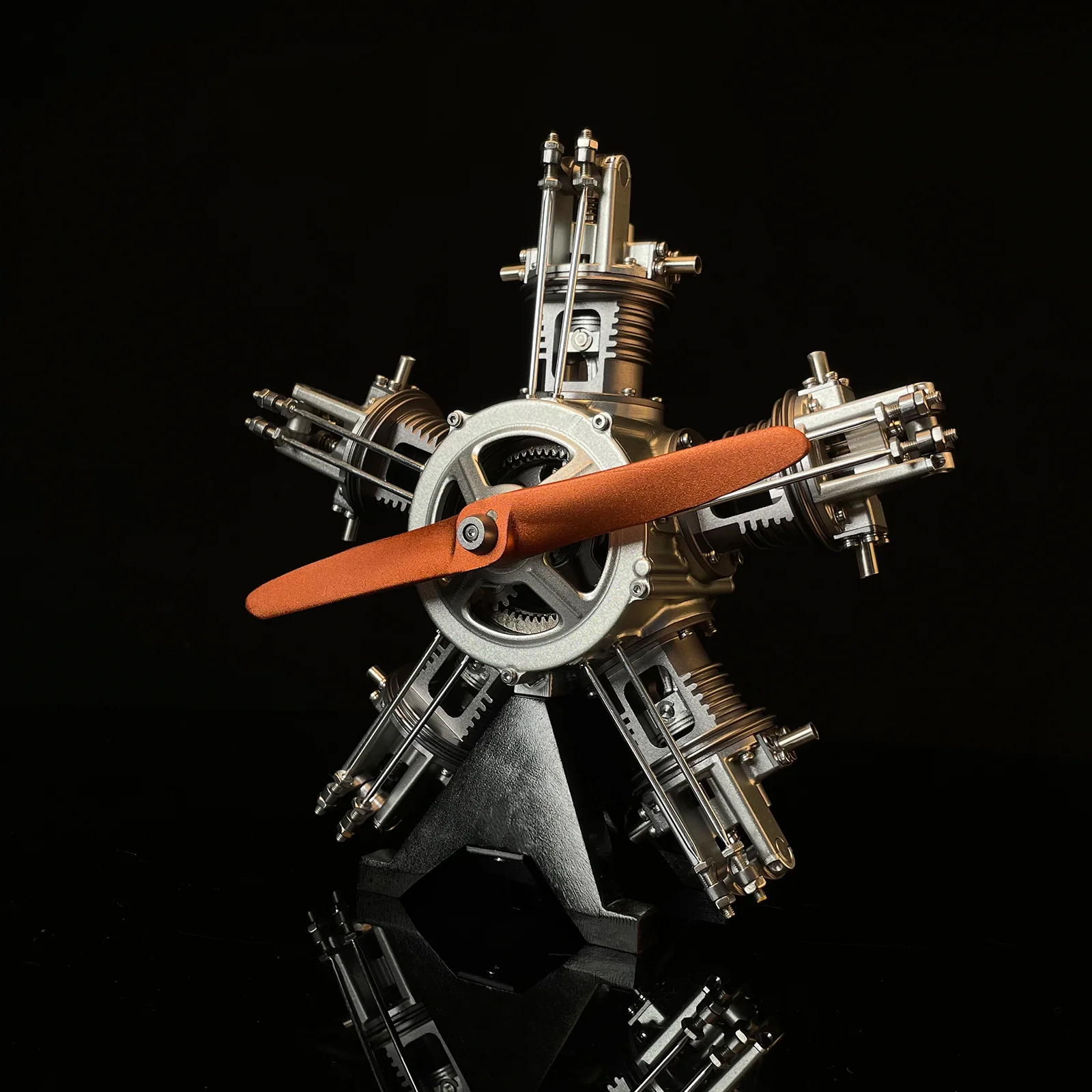 Moteur radial d'avion 5 cylindres complet en kit - Maquette technique motorisée de 230 pièces