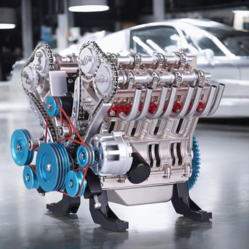 Moteur miniature 8 cylindres V8 complet en kit - Maquette technique motorisée de 660 pièces