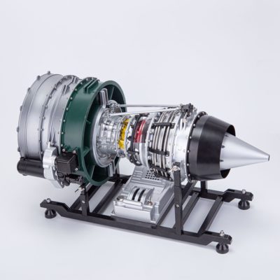 Turboréacteur à double flux miniature complet en kit - Maquette technique motorisée de 1000 pièces