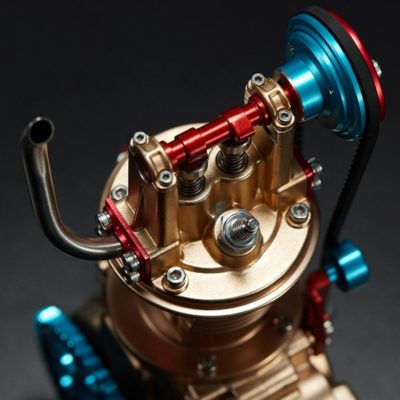 Moteur miniature 1 cylindre monocylindre complet en kit - Maquette technique motorisée de 130 pièces
