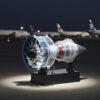 Turboréacteur à double flux (turbofan) miniature 1/20ème complet en kit - Maquette technique motorisée de 150 pièces